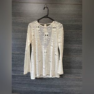 Royal Bones Skull Mesh Top